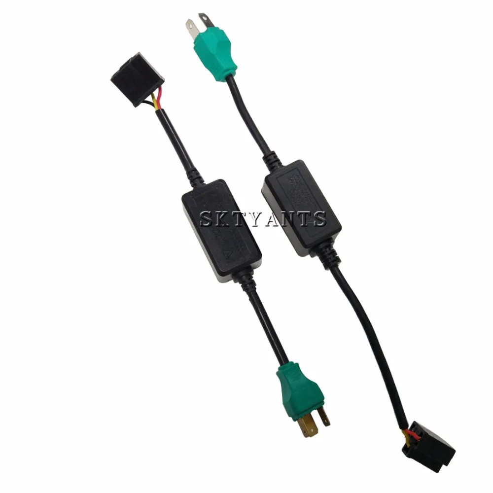 

2 шт./пара анти-мерцание ошибки отдельный декодер жгут подходит для Jeep Wrangler JK светодиодный фары (комплект из 2 предметов, черный)