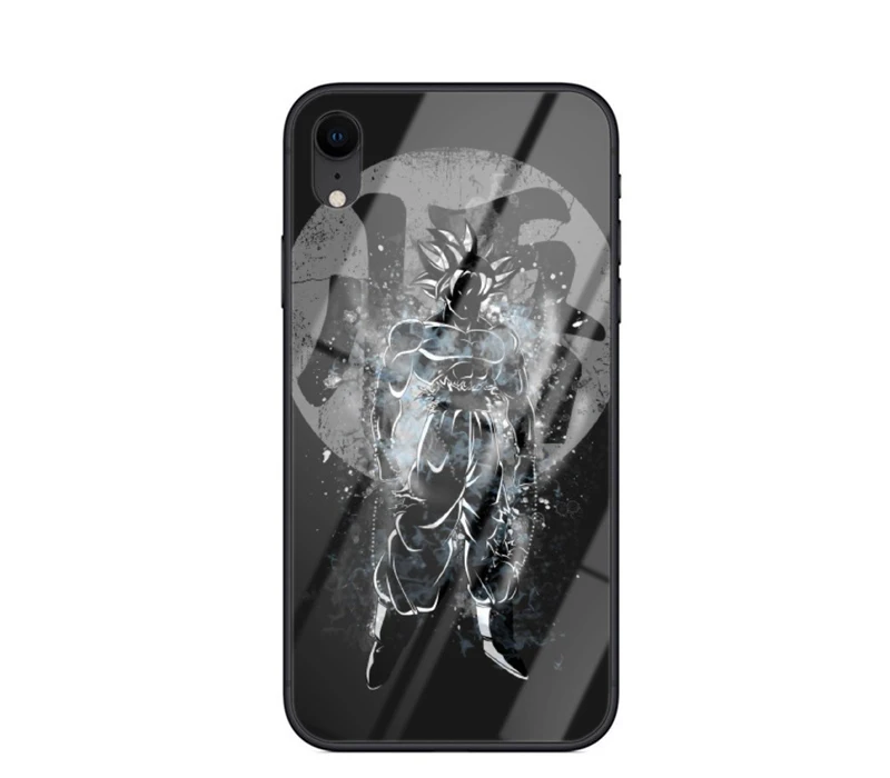 New Saiyan Vegeta Dragon Ball Z Son Goku Case For iPhone XR X XS MAX 7 8 6 6S plus Super Luxury Glass Cover For iPhone 11Pro Max