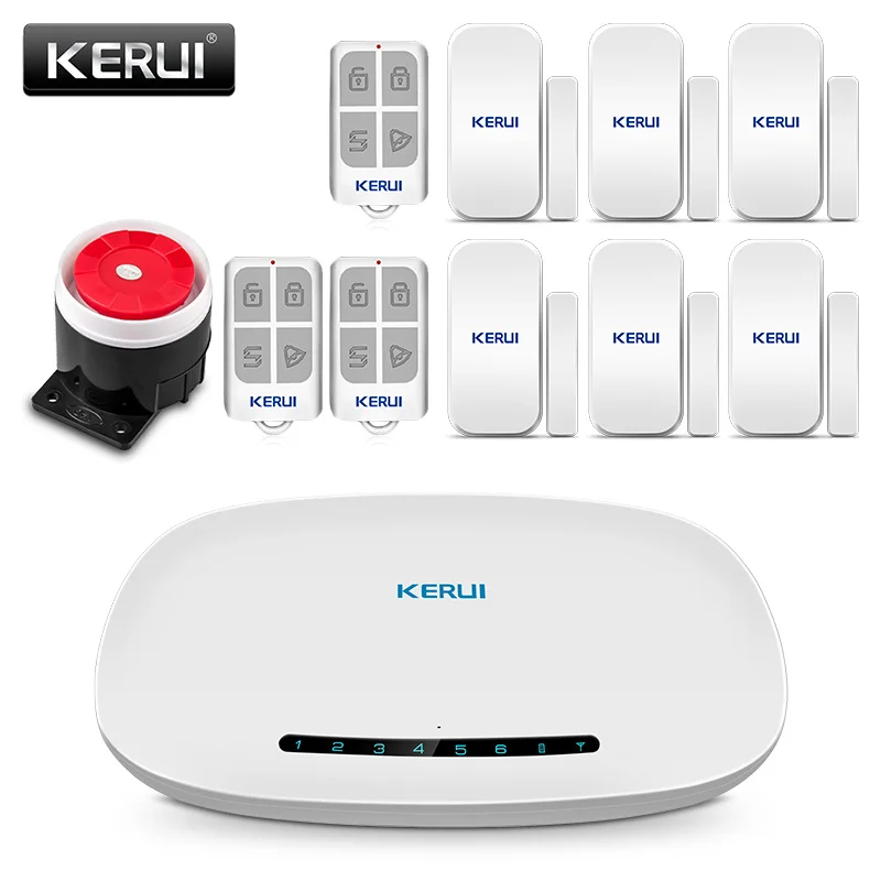 KERUI сигнализация для дома с GSM Система IOS/Android приложение управление SMS защита от