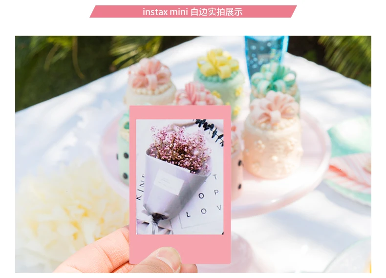 Оригинальная розовая пленка Fujifilm Fuji Instax Mini лист для Polariod mini7 7s 8 10 20 25 50s 50i SP1 dw