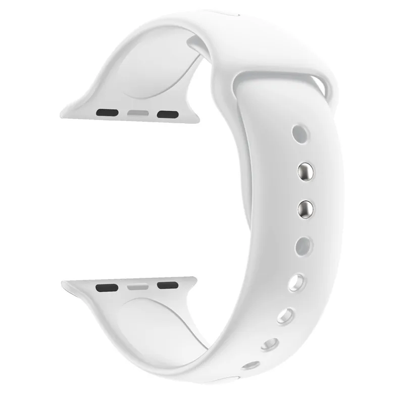 White ASHEI силиконовый ремешок для наручных часов Apple Watch, версии 4 40 мм, 38 мм, 42 мм, мягкие спортивные браслет для наручных часов iWatch, полосы серии 3/2/1 ремешок - Цвет ремешка: White