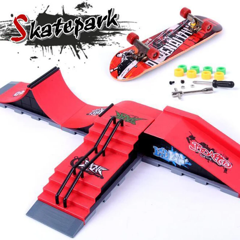 Finger скейтборды практика скейт парк Fingerboard Tech Deck Ramp мальчик скейтборд игрушки Locknuts