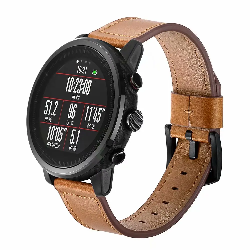 Ремешок для наручных часов Xiaomi Huami Amazfit 2 1 Strat Pace кожаный браслет Huawei Pro Gear S3 22