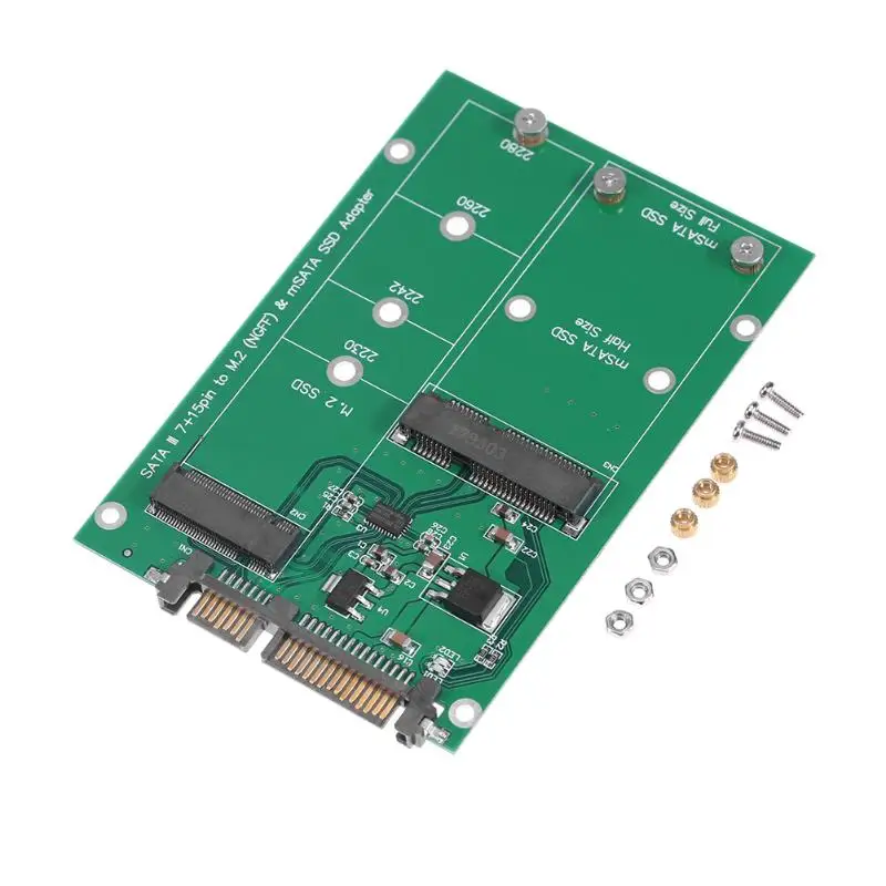 3 in1 mSATA SATA адаптер половина размер B ключ NGFF M.2 ssd sata III конвертер Connector SSD Adapter