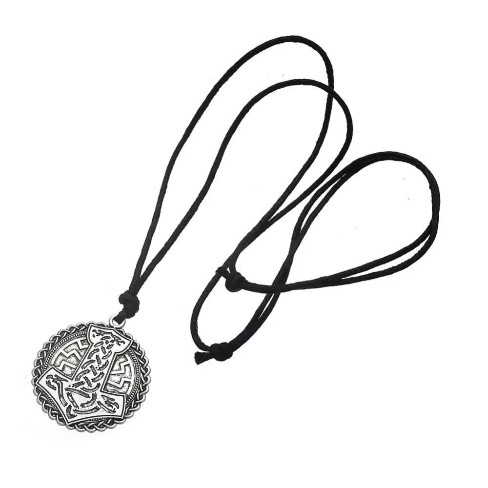 Teamer Ancient Vintage Thor's Hammer Pendant Necklace Supernatural Mjolnir Knots Amulet Wicca Jewelry Accessories For Men | Украшения и