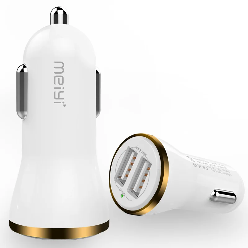 Meiyi C15 автомобиля Зарядное устройство 2.4A max (реальный) Dual USB Выход Быстрая зарядка