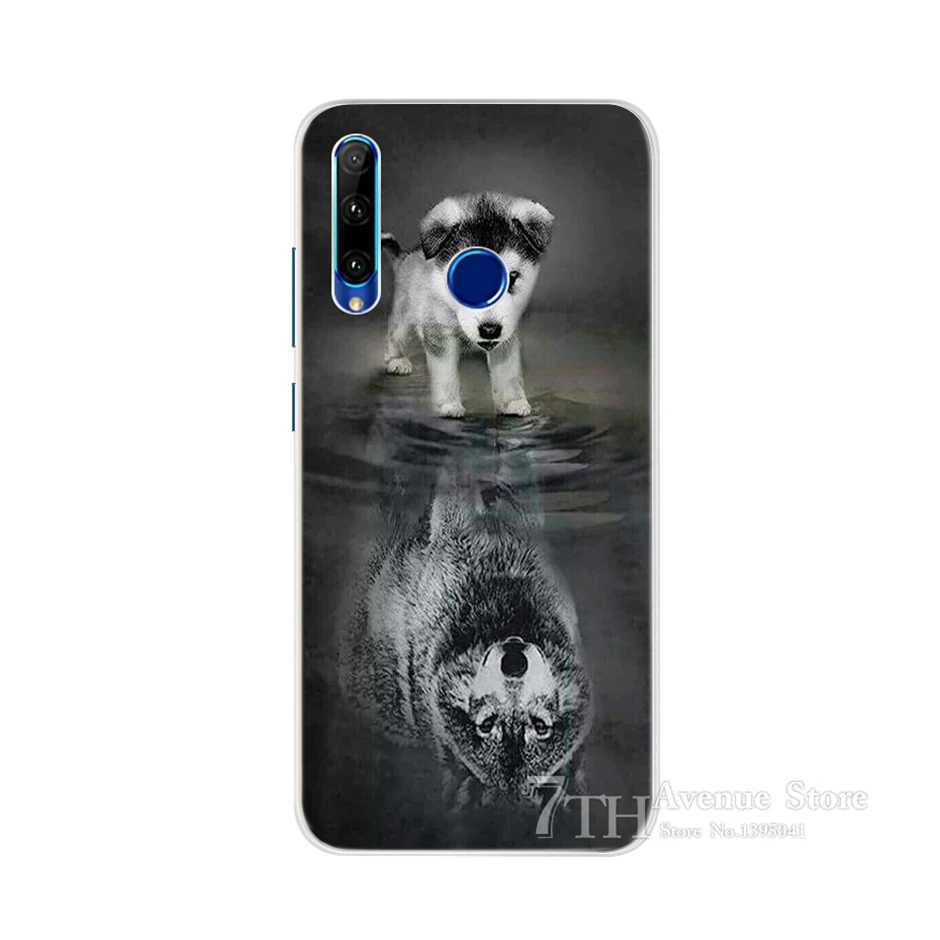Серебристый Чехол для Honor 10i, мягкий силиконовый чехол с мультипликационным принтом для Huawei Honor 10i HRY-LX1, HRY-LX1T, задняя крышка, чехол для телефона Honor 10i 10 i 6,21" - Цвет: Серебристый