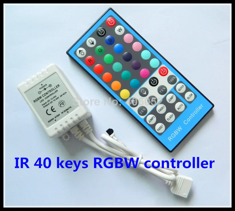 Контроллер IR LED RGBW 4 шт./лот 40 клавиш DC12 24V вход 2a * канальный выход|rgbw controller|led rgbw