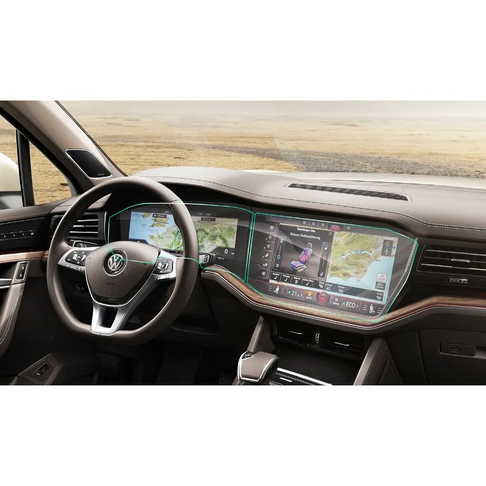 2 упаковки Защитная пленка для сенсорного экрана автомобиля Touareg 2019|Защита
