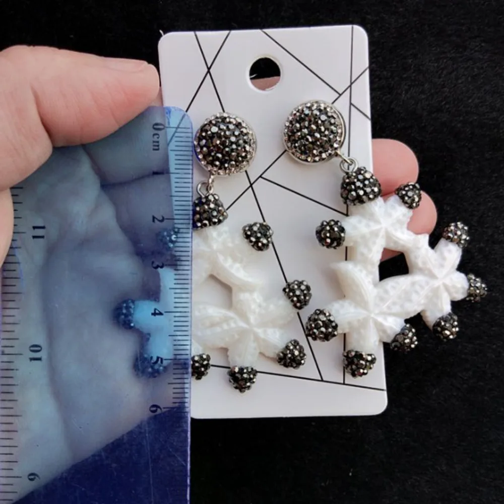 Новинка 2019 женские серьги с геометрическим узором из белой смолы модные