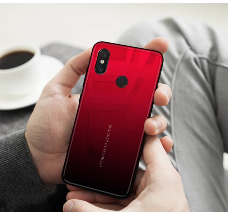 Gradient Aurora Tempered Glass Cases for Xiaomi Mi 8 Case 6.21'' Luxury Colorful Smooth Protector Cover Mi8 Bumper |