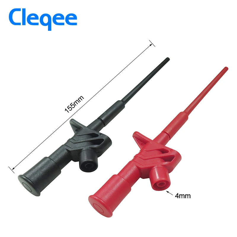 Cleqee P5004 2 шт. Профессиональный изолированный Быстрый тестовый крюк зажим высокого
