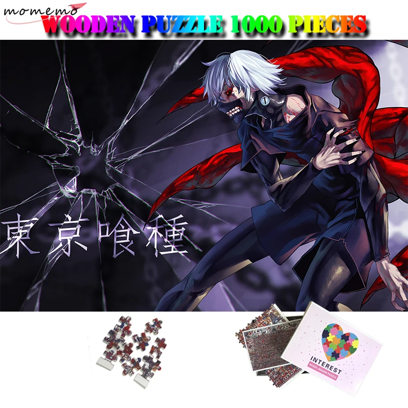 

MOMEMO Tokyo Ghouls Jigsaw Puzzle Wooden 1000 Pieces Adults Puzzles Cartoon Anime Puzzle Toys 1000 Piezas Adulto Puzzle Games