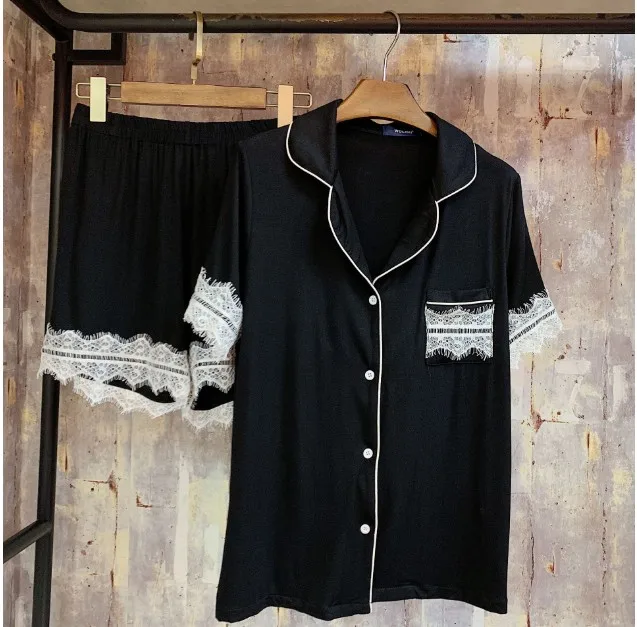 Женское кружевное хлопковое ночное белье из модала удобная домашняя одежда для