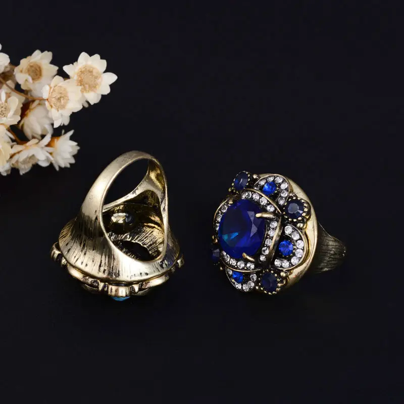 Бижутерия из Турции великолепные свадебные винтажные кольца в стиле бохо для