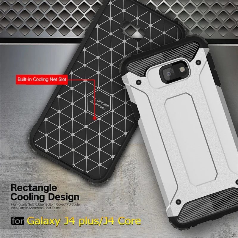 Beworlder For Samsung Galaxy J4 Core J410 Case Hybrid Dual Layers Hard Plastic Soft Silicone Armor Cover J4Core |