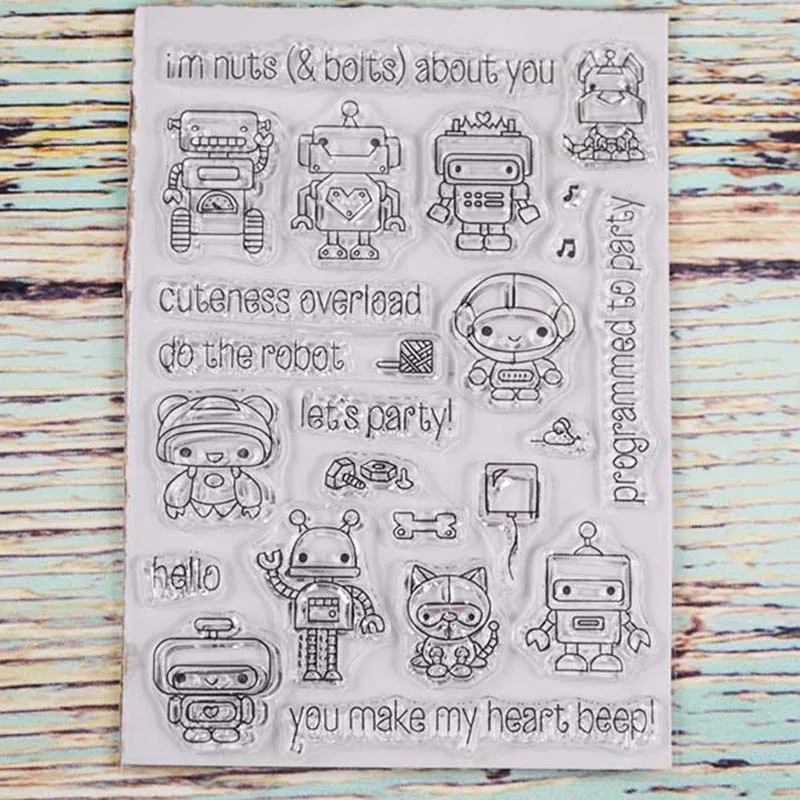 Сделать robbot прозрачный значок для DIY Скрапбукинг/изготовление карт/Дети