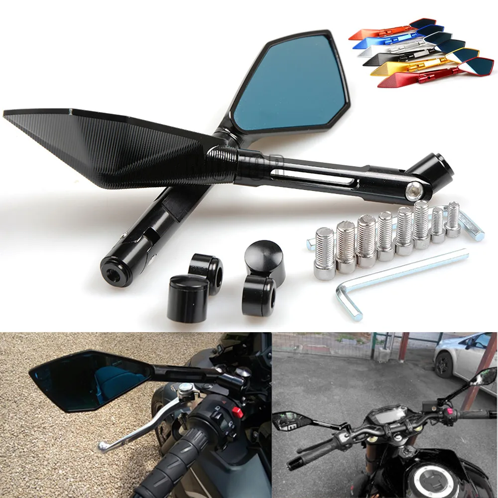 Arm Aluminum CNC Side Rear View Mirrors Universal Motorcycle Mirror Street Bike Scooter Dirt For Yamaha Suzuki Honda | Автомобили и