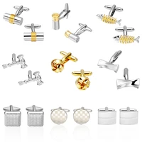 memolissa french suit laser engraving men jewelry unique high quality cuff links business shirts silvery gold cufflinks gifts
