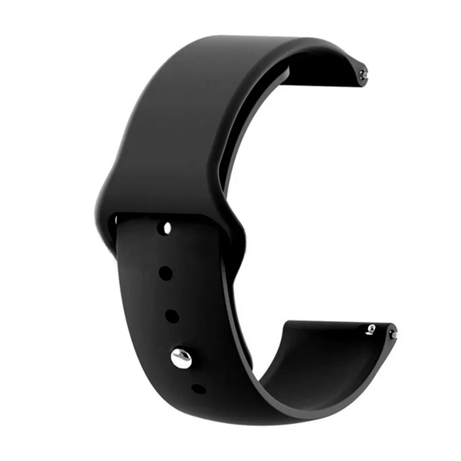 Black Яркие силиконовые часы ремешок для samsung Шестерни S3 HUAWEI Smartwatch/20 мм/22 мм ТПУ спортивные ремешки Браслет для смарт-браслета AMAZFIT - Цвет ремешка: Black