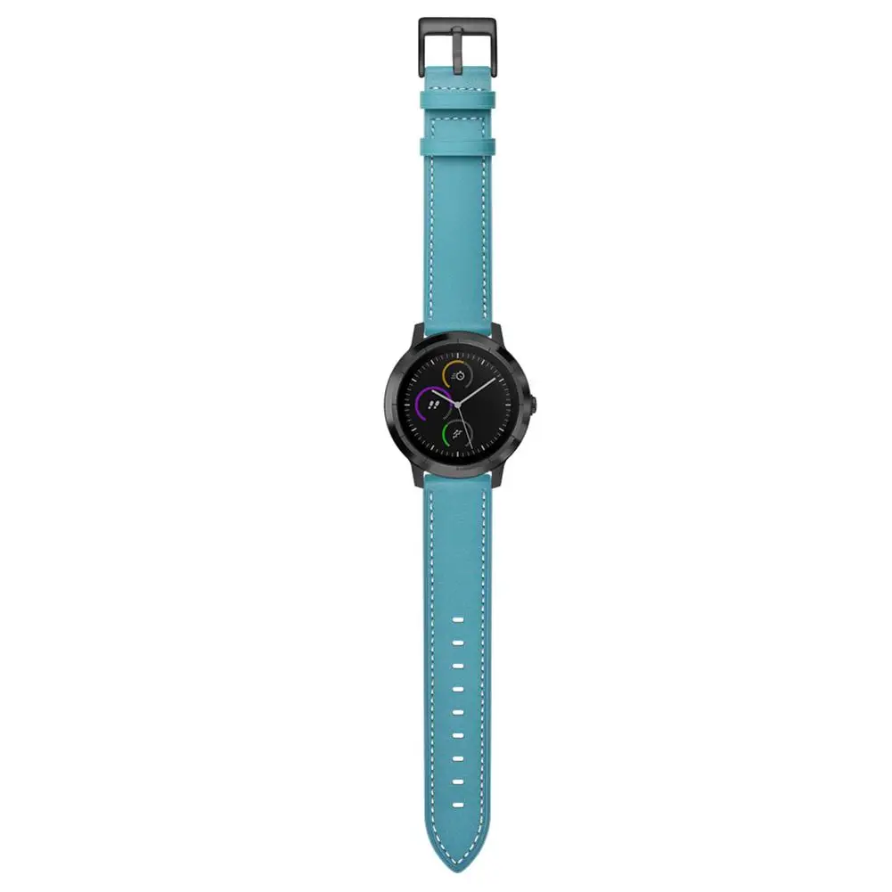 20 мм ремешок для часов верхний слой кожа натуральная часы Garmin Vivoactive 3/Vivomove HR #