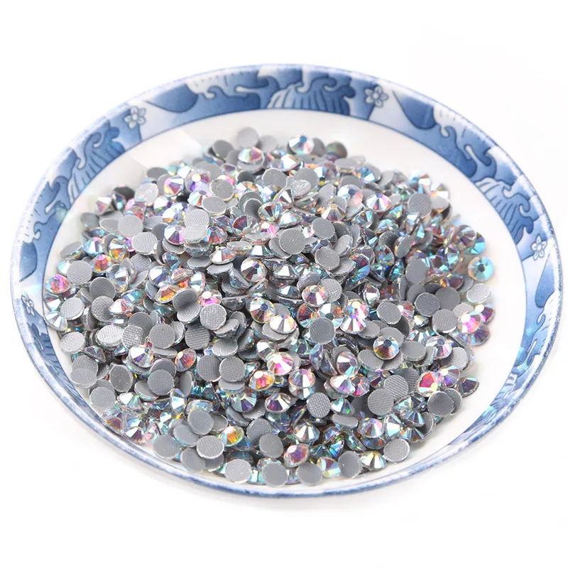 

Super Glitter Rhinestones Crystal AB multi Sizes SS6 SS10 SS16 DMC Hot Fix Rhinestone Flat Back Strass Sewing Fabric Garment