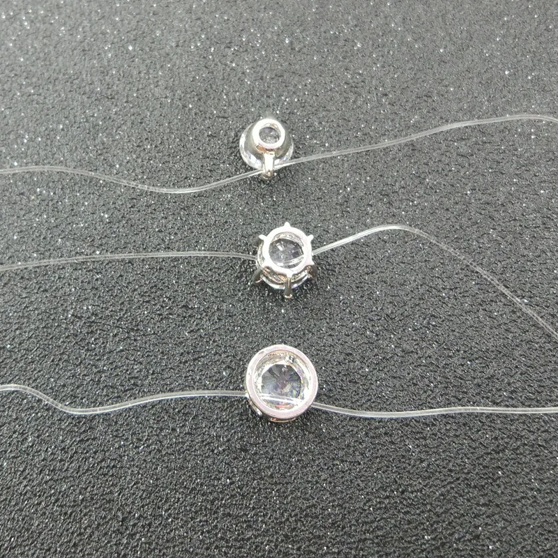 2018 новые незаметные лески ясно AAA + CZ браслет с подвеской для женщин Серебряный