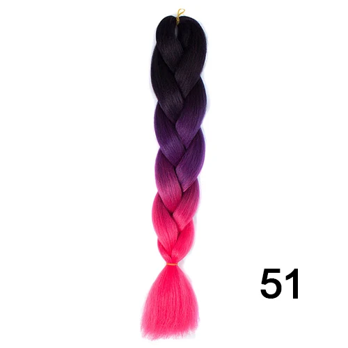 Beyond beauty Ombre Jumbo синтетические плетеные волосы, вязанные крючком волосы, огромные косички, прически - Цвет: 51