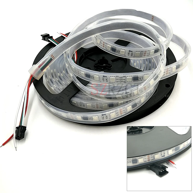 WS2811 5050 RGB Светодиодная лента 1 м/5 м 150 300 светодиодов индивидуально Адресуемая DC12V