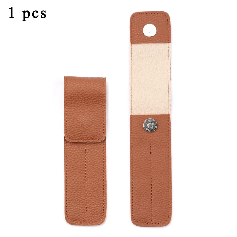 1 pcs bag only Professional storage for eyelash extension tweezers eyelash extension tools leather bag for tweezers portable safe makeup tools - Цвет: 1 pcs bag only