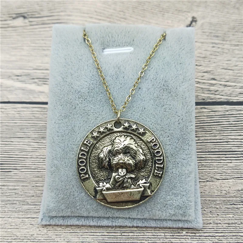 Новое ожерелье в виде французского пуделя классический стиль украшения для