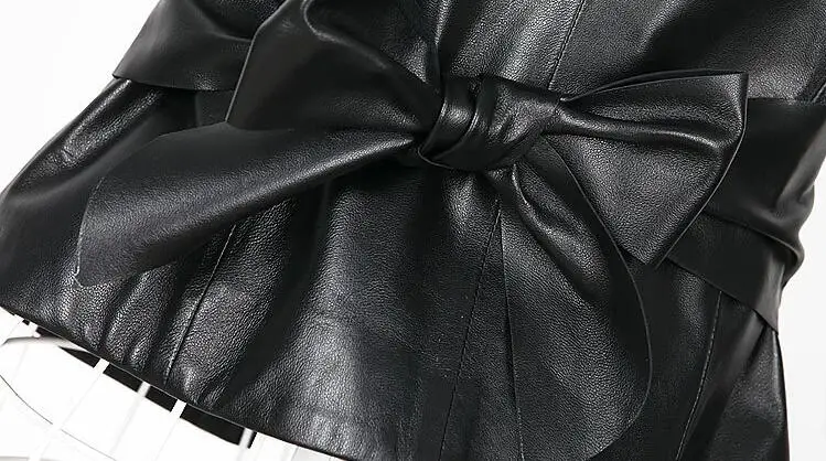 Пальто женское из искусственной кожи без рукавов с воротником 2019 искусственного