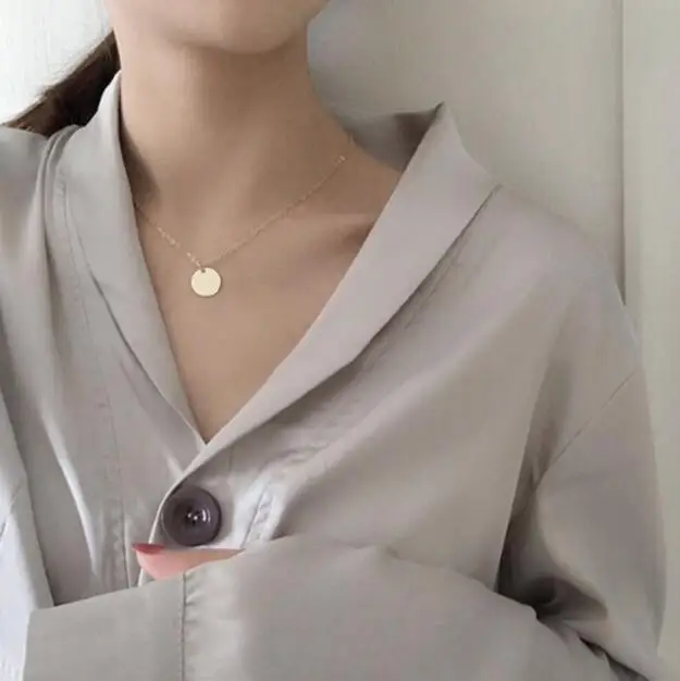 Модное ожерелье n279 с простыми элементами Геометрическая яркая простыня круглые