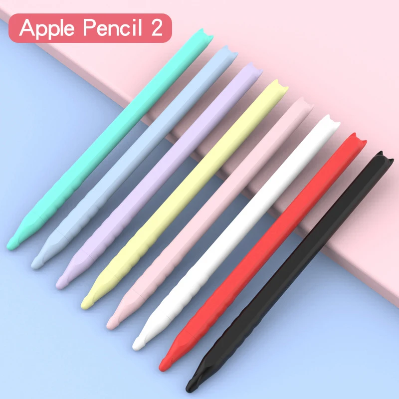 Чехол для Apple Pencil 2, iPad Pro, чехол-карандаш для планшета с сенсорным наконечником, держатель для сенсорной ручки, стилус, 360, полный защитный чехол, сумки