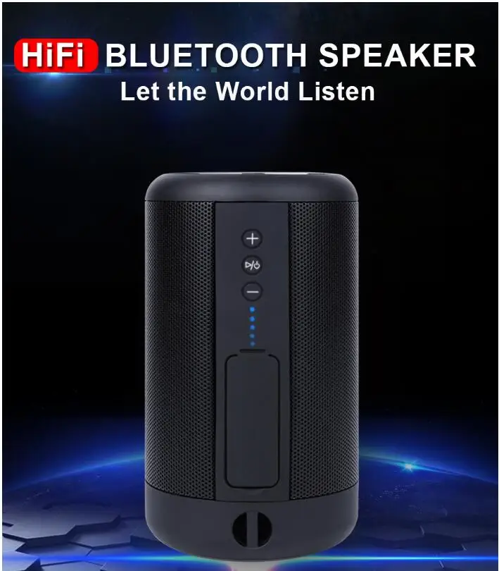 Портативный HiFi Bluetooth динамик водонепроницаемый IPX5 открытый TWS беспроводные
