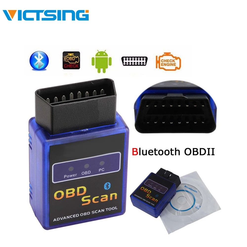 VicTsing Advanced Bluetooth ELM327 V1.5 OBD2 OBDII Автомобильный сканер адаптер Автомобильные