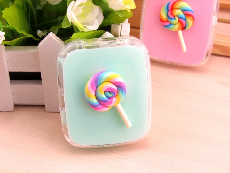 LIUSVENTINA портативная самодельная резиновая Милая радужная леденцы чехол для