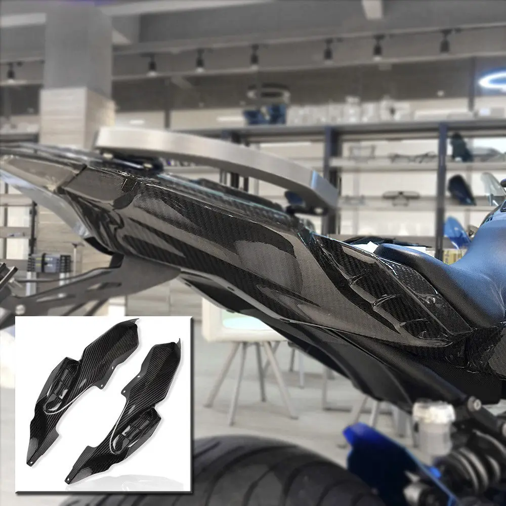 Карбоновое волокно мотоцикл заднее сиденье боковая панель для 2014 2017 Yamaha FZ mt 07 FZ07