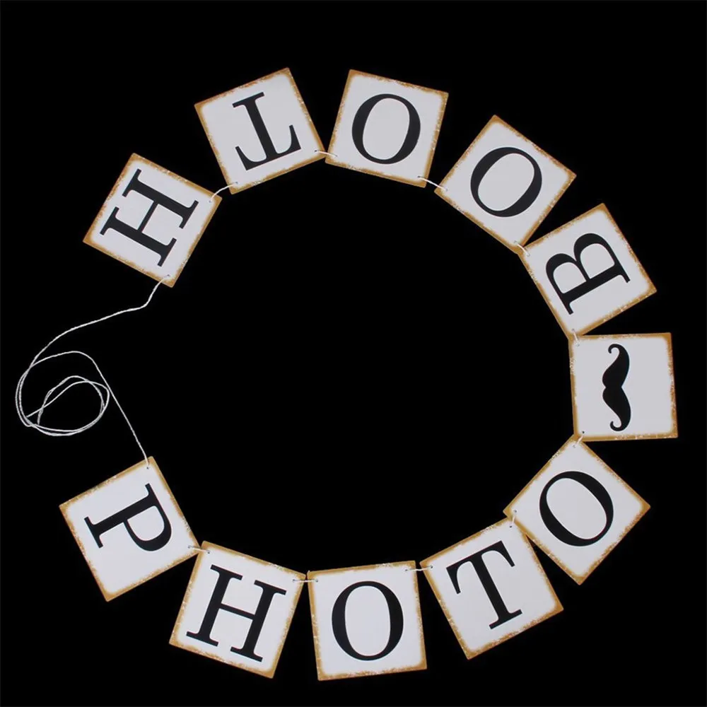 Винтажная фотобудка с буквенным флагом свадебная гирлянда баннер для вечеринки