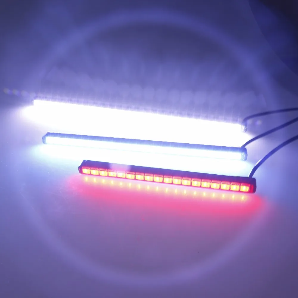 

GEETANS 18/24/30 LED Stainless Steel IP67 Waterproof Ultra-Thin COB LED Daytime Running Light DRL Fog Car Lamp Source AJ