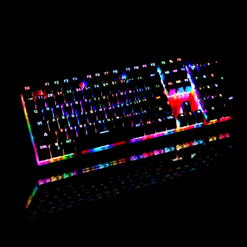 MOTOSPEED CK104 RGB подсветка русская английская механическая клавиатура анти-ореолы игровая клавиатура для Teclado Игровой Компьютер ТВ коробка
