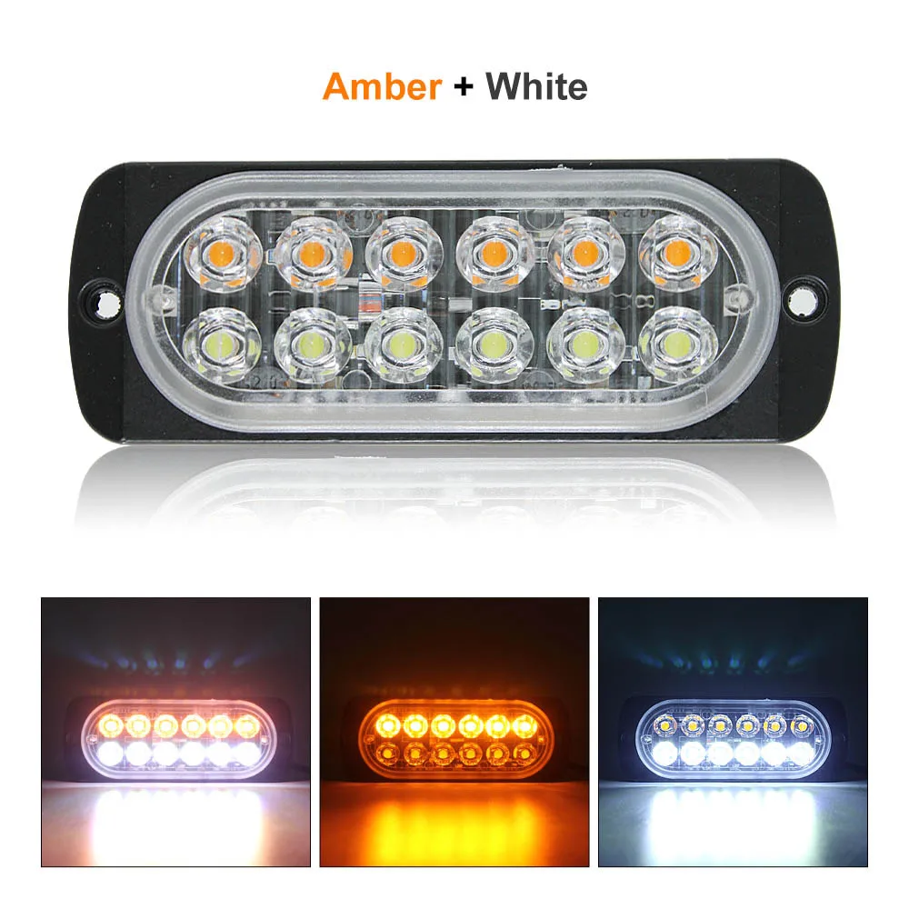 ANBLUB 12V 24V автомобиль грузовик боковой габаритный фонарь мерцающий светильник красный/зеленый/синий 12 светодиодов для автобус, трактор грузовик мигающий Предупреждение сигнальная лампа светильник ультра тонкий