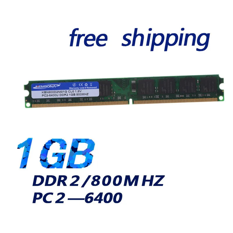 KEMBONA Promotion Brand New DIMM Memory Ram ddr2 1gb desktop 240pin 667/800Mhz PC2-5300/6400