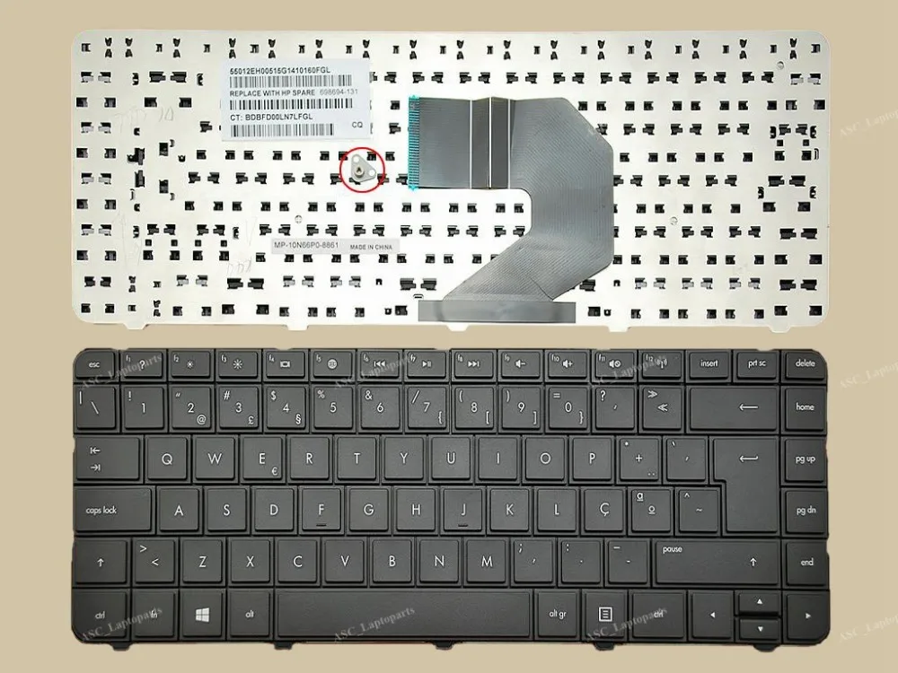 

Новая португальская Клавиатура Teclado PO для HP 430 431 435 630 631 635 636 450 455 650 655 черная Win8