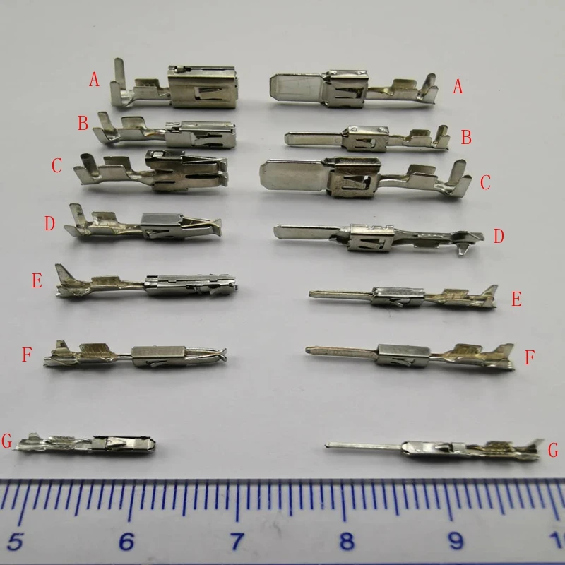 

5sets Car modification power terminal big four petal size two-lobed half pin male terminal female pin connector plug spring
