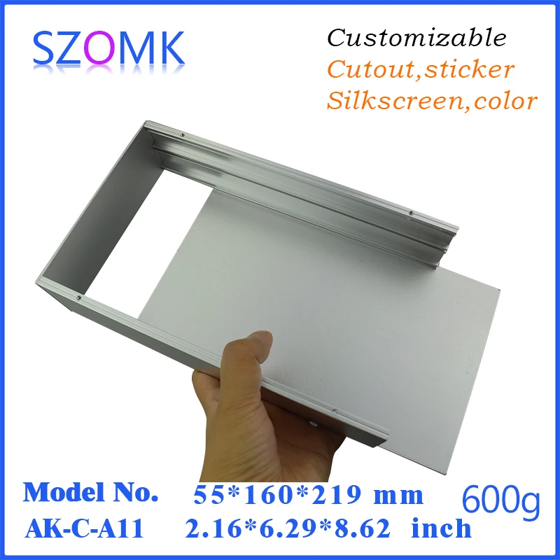 4 шт. алюминиевый корпус szomk для электронного проекта 55*160*219 мм выходные коробки