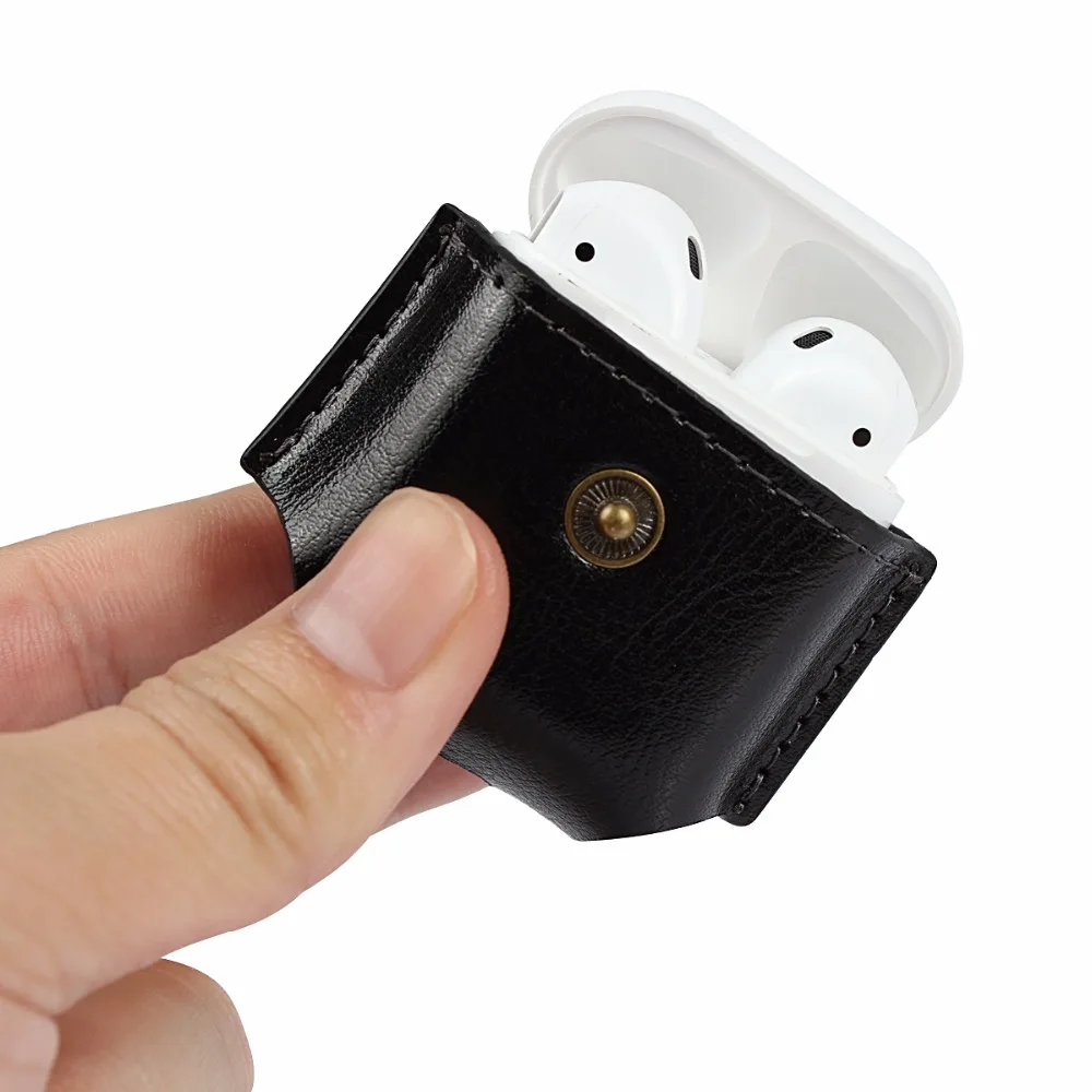 DNGN бумажник из натуральной кожи чехол для Airpods сумка Apple гарнитура наушники Bluetooth