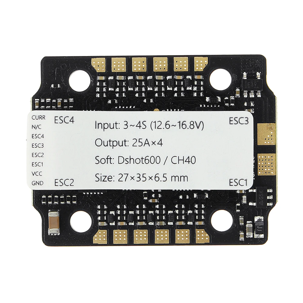 Diatone MAMBA F25 25A HV 2-4S 4 в 1 BLHeli_S Dshot600 ESC для радиоуправляемого дрона FPV Racing