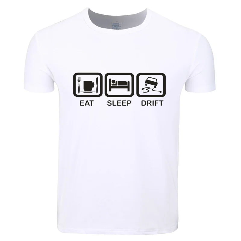 Модная футболка азиатского размера с принтом Eat Sleep Drift Car Racer Driver летняя