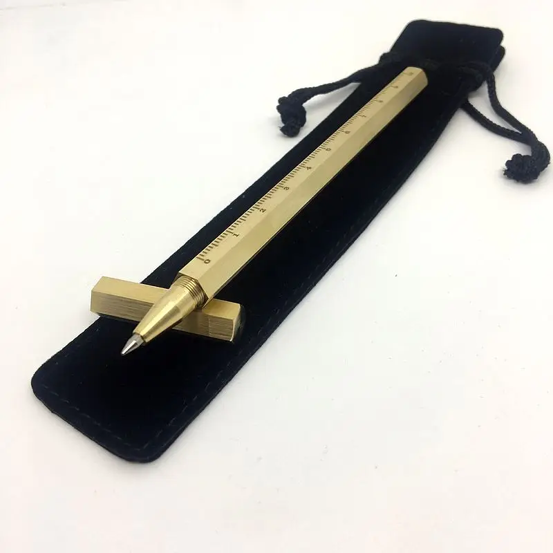 Многофункциональная шкала ручка шесть призматических твердых латунных